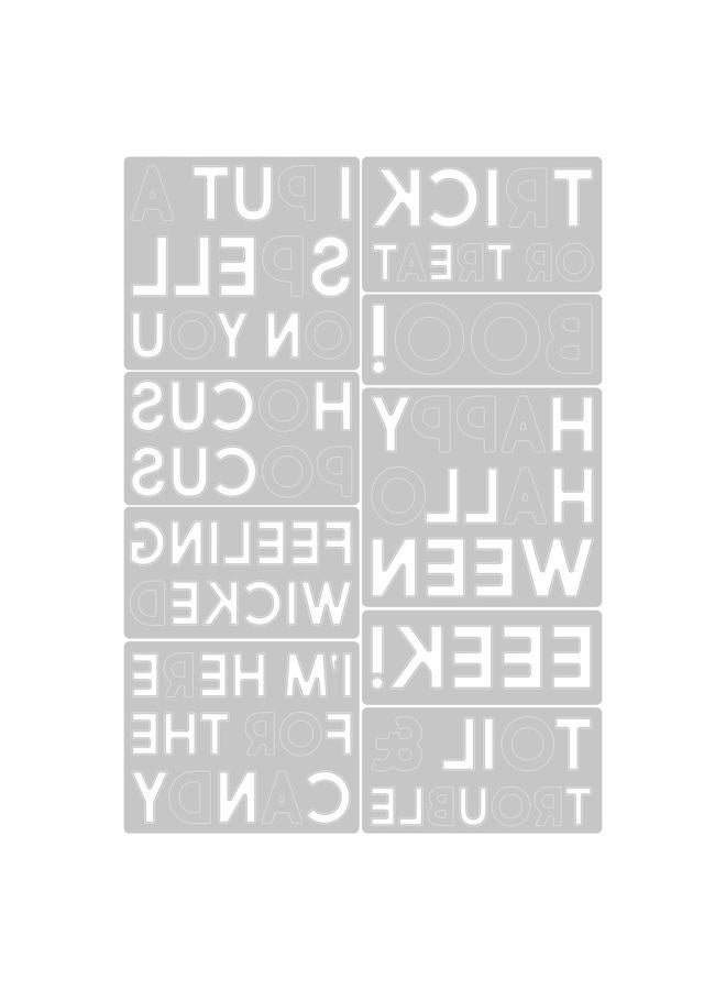 Sizzix Thinlits Die Set 9PK Bold Text Halloween by Tim Holtz | 665995 | Chapter 3 2022, Multicolor, One Size - Image 2