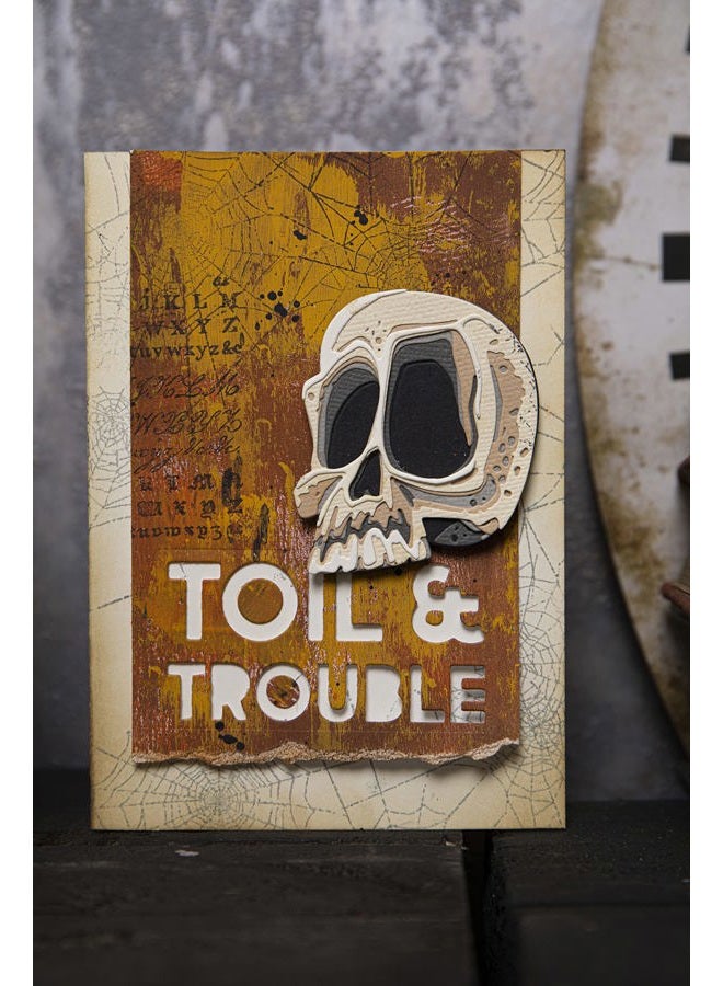 Sizzix Thinlits Die Set 9PK Bold Text Halloween by Tim Holtz | 665995 | Chapter 3 2022, Multicolor, One Size - Image 4