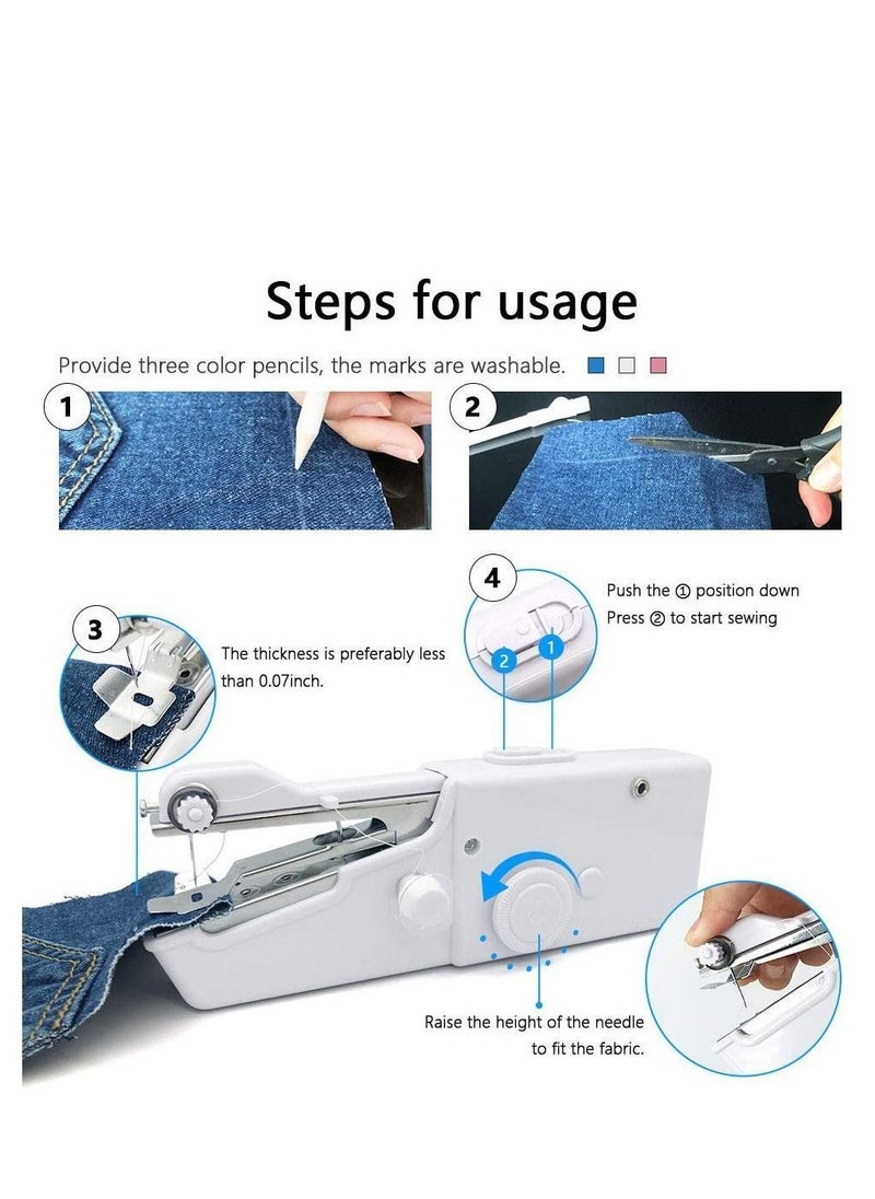 Y&D Mini Handheld Sewing Machine Portable Cordless, Quick Handy Electric Repairing Stitch Tool for Fabric Clothing Kids Cloth Home Travel DIY Use  - Image 4