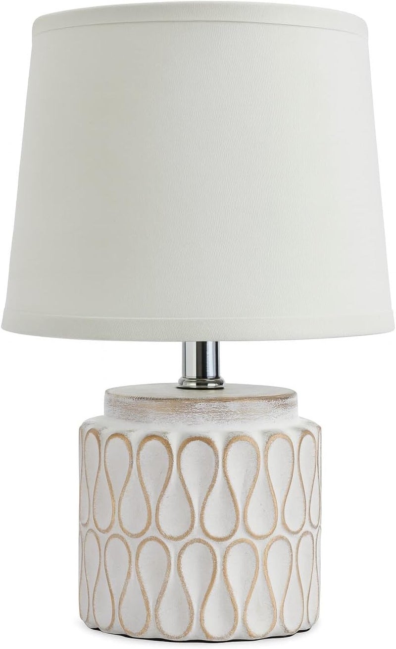 Fitto White Ceramic Table Lamp with Modern Design for Home and Office Decor - Image 2