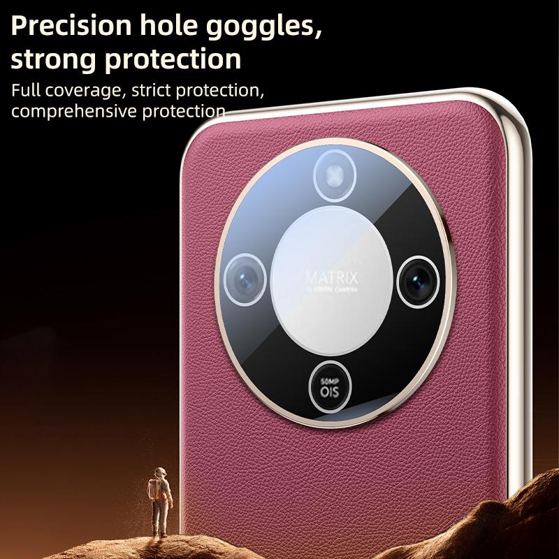 erorex For Honor X70 5G  Feel Leather Texture Cooling Phone Case(Brown) - Image 4