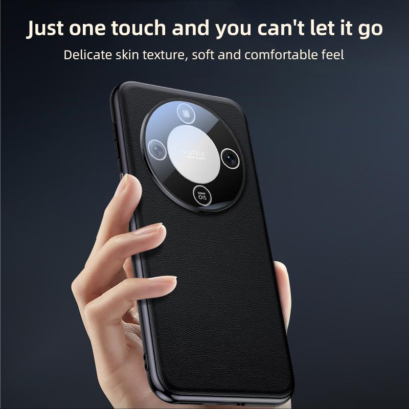 erorex For Honor X70 5G  Feel Leather Texture Cooling Phone Case(Brown) - Image 5