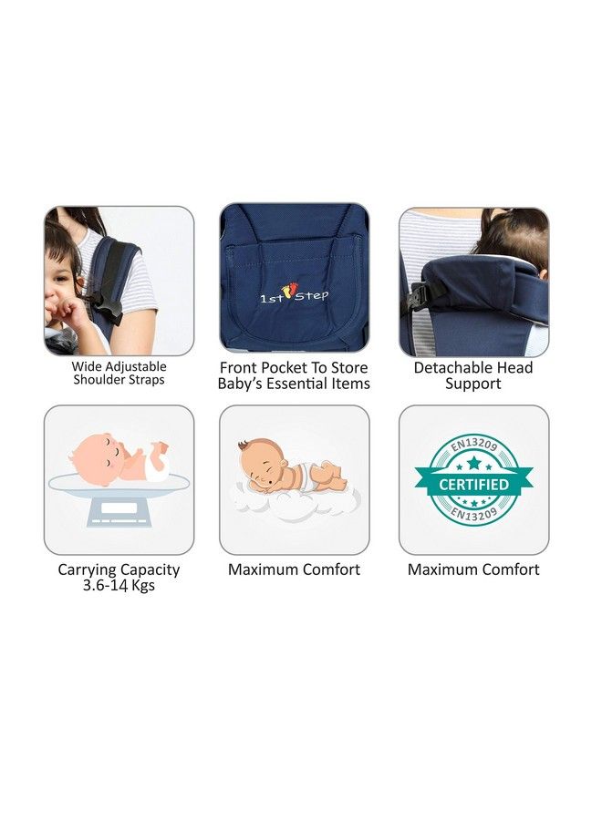 1st Step 5 In 1 Baby Carrier With 5 Carry Positions For 4 To 18 Months Baby Max Weight Up To 14 Kgs (Beige) - Image 4
