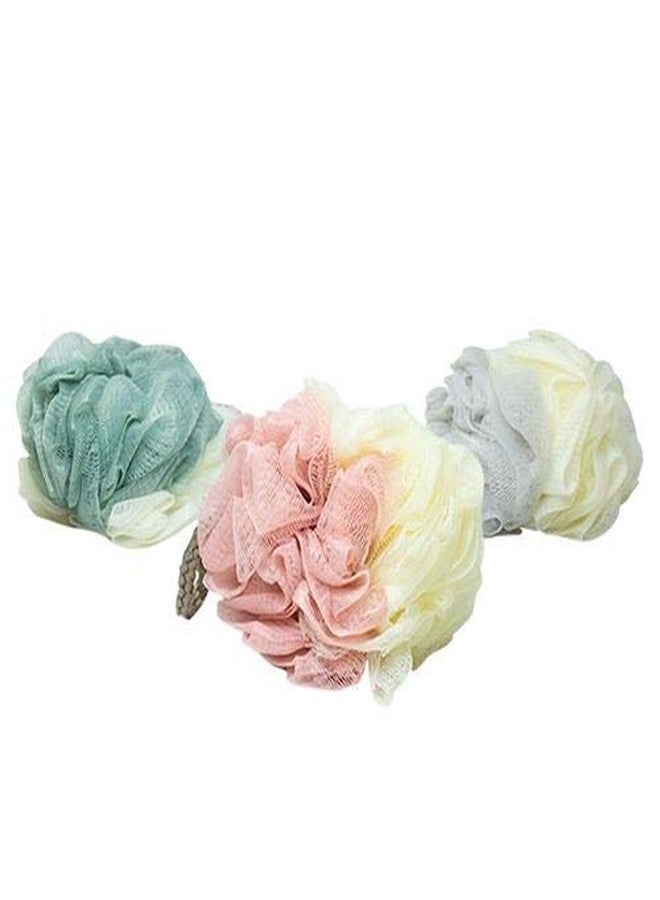 Indiginous Luxury Dual Color Bathing Round Loofah for Men and Women | Bath Shower Loofah Sponge Pouf Body Scrubber Exfoliator || 1 Unit (color may vary) - Image 3