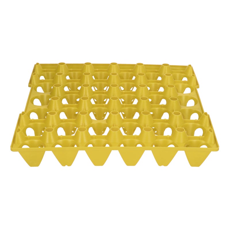 5PCS Plastic Egg Flats 30 Cell Egg Crates Holder Tray for Storage Transportation Home Farm SuppliesYellow - Image 1