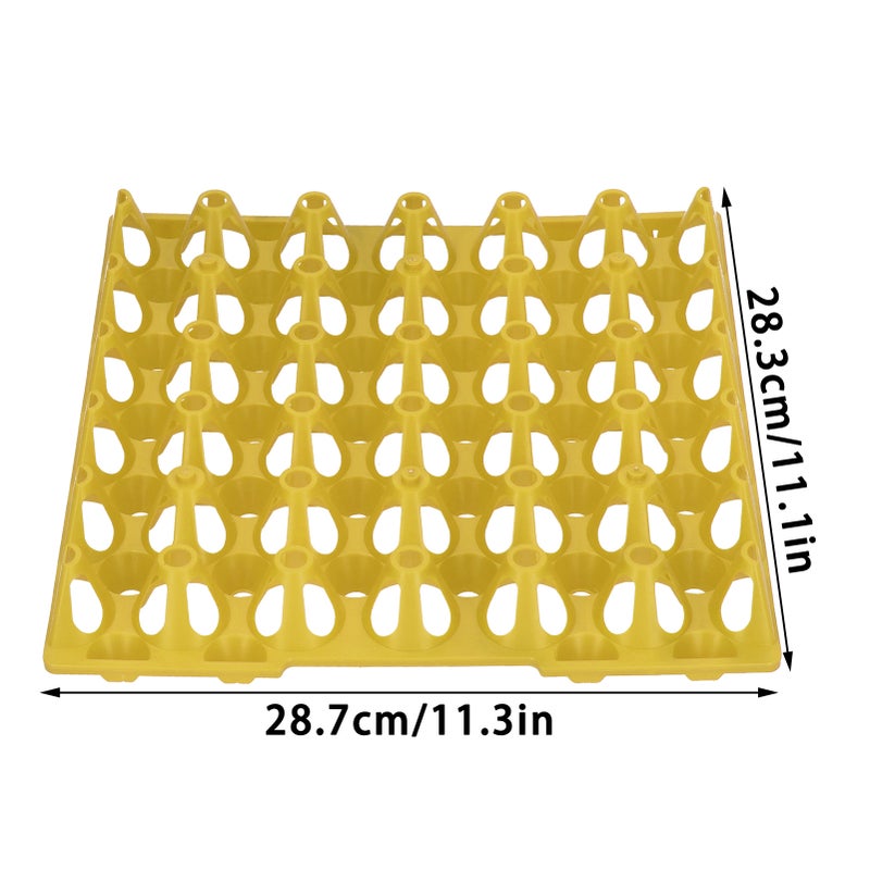 5PCS Plastic Egg Flats 30 Cell Egg Crates Holder Tray for Storage Transportation Home Farm SuppliesYellow - Image 4