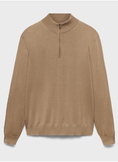 Mango Man Willyp Half Zip Through Pull Over Sweater  - Image 5