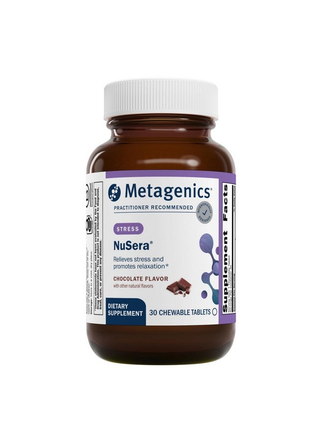Metagenics NuSera - Relaxation & Calming Supplement with Lactium* - Offers Stress Support* - Chocolate Flavored, 30 Chewable Tablets - Image 1