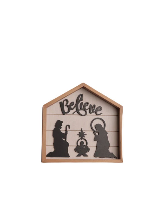 Words Co. Holy Home Nativity Wooden Decor - Image 1