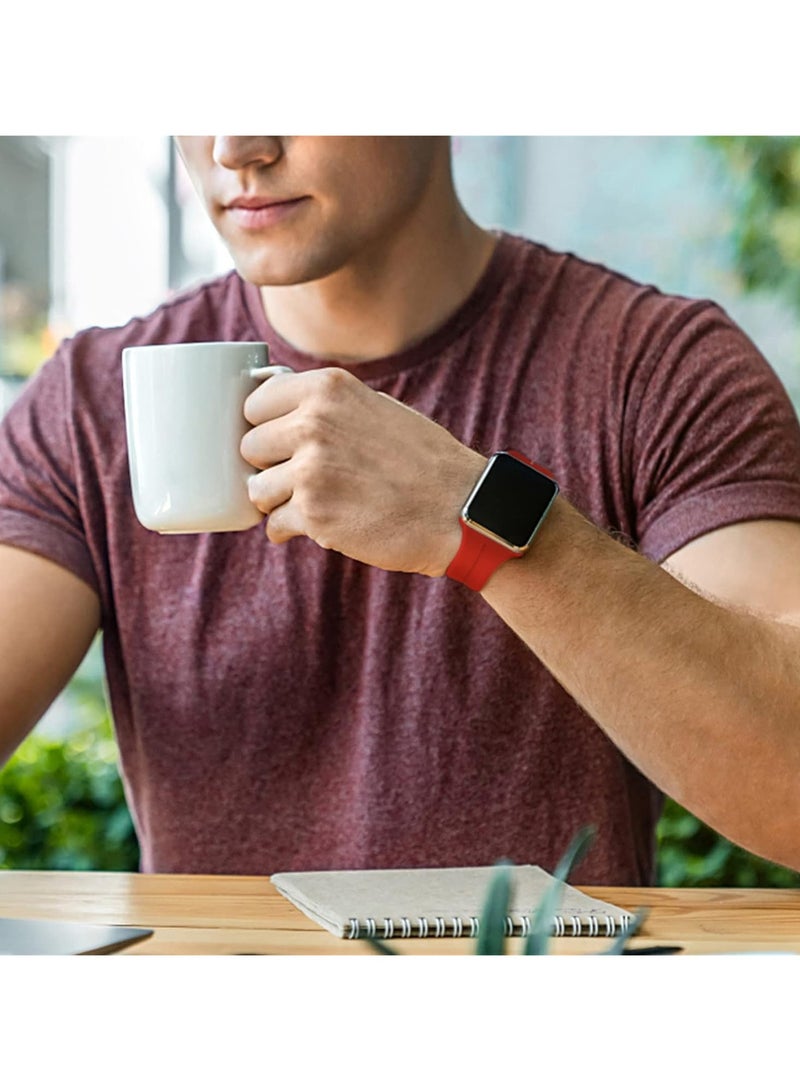 DUSALA Magnetic Silicone Watch Band 42mm/44mm Quick Release Strap for Men & Women Soft Skin Friendly Sport Replacement Band for Smartwatch & Analog Watches Durable, Waterproof, Magnetic Folding Clasp for All-Day Comfort - Image 4