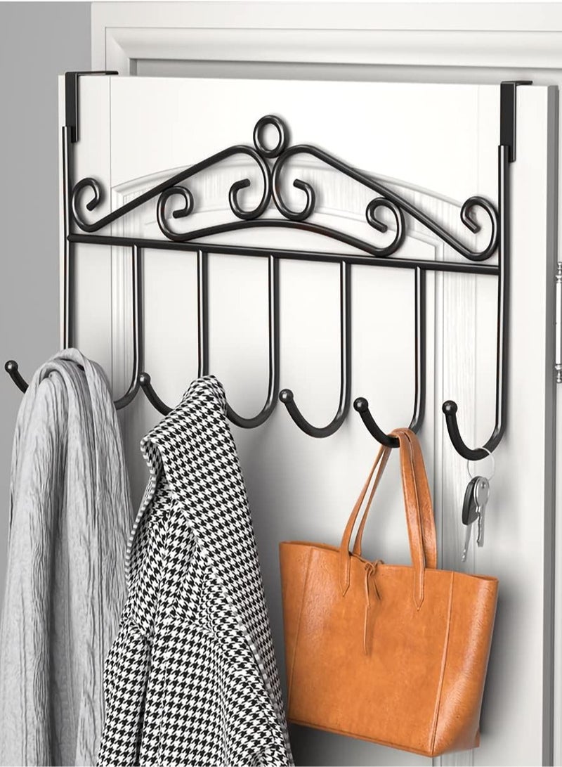 Bukela Over The Door Hook, Over Door Hanger for Coat, Towel, Bag, Robe (1 Pack, Black) - Image 1