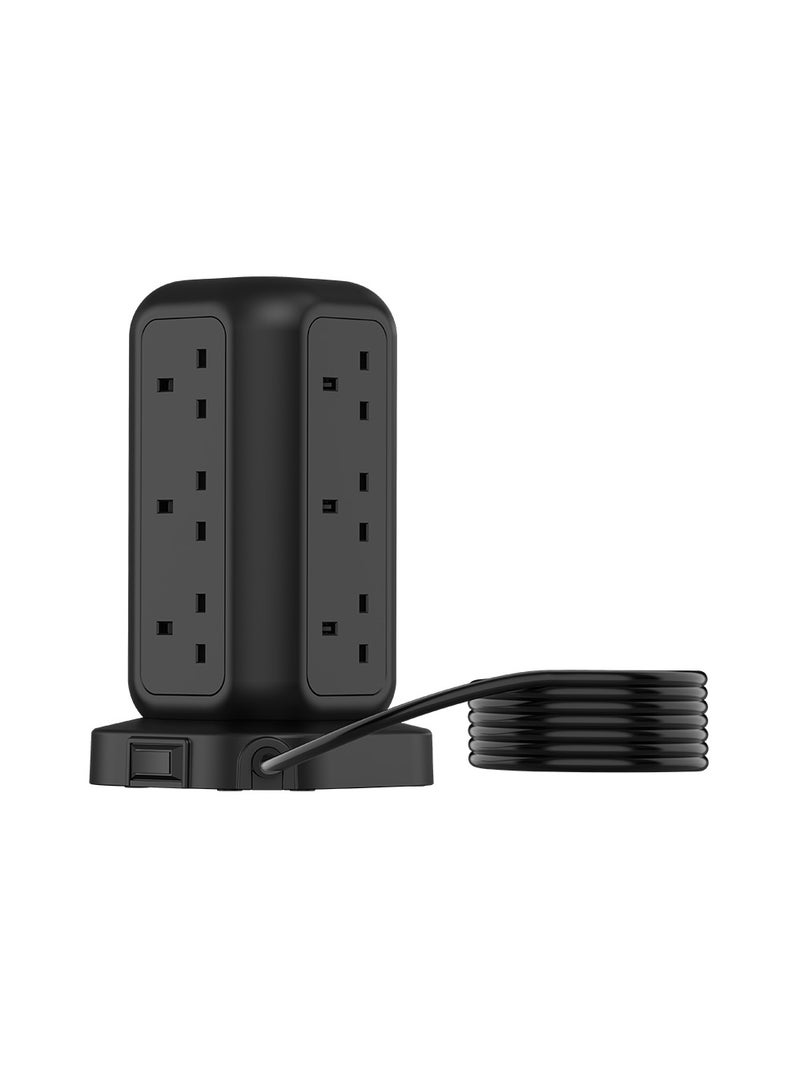 Goaltage PowerStrip Tower 3250W GaN Extension with Safety Protection and Wireless Fast-Charge Functionality - Image 5