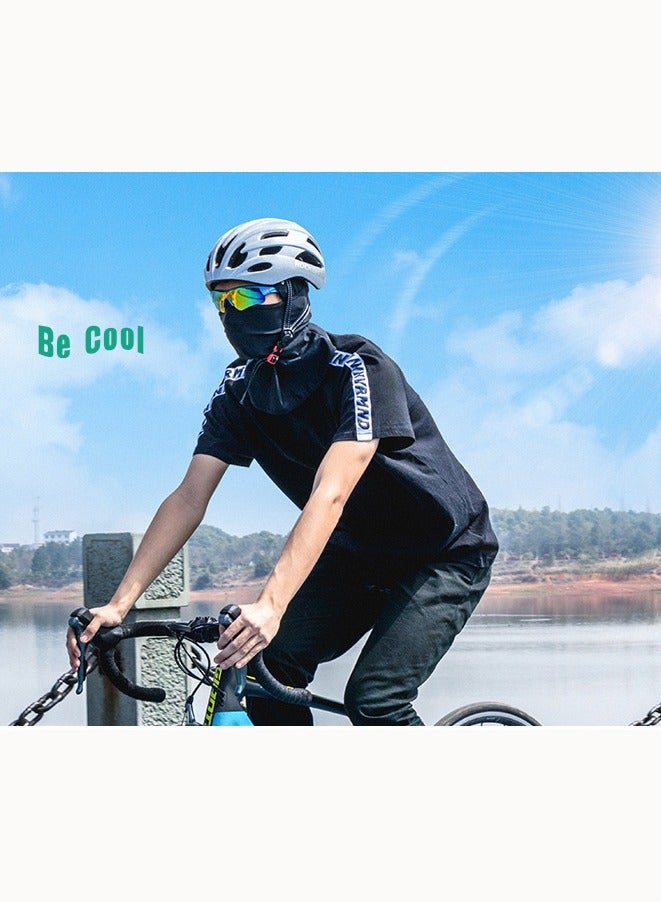 Rockbros Balaclava Face Mask  ,Uv Protection Full Face Sunscreen Mask for Motorcycle Cycling,  Ice Silk Polyester Breathable Sunscreen Shawl Face Covering, Lightweight Sports Protection Cover (Grey) - Image 3