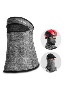 Rockbros Balaclava Face Mask  ,Uv Protection Full Face Sunscreen Mask for Motorcycle Cycling,  Ice Silk Polyester Breathable Sunscreen Shawl Face Covering, Lightweight Sports Protection Cover (Grey)  - Image 1
