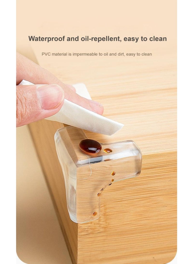 8 Pack T-Shaped Corner Guards, Baby Safety Corner Protectors with 3M Adhesive, 33×33×33mm Thickened Soft Silicone Edge Bumpers, Transparent Table Corner Covers for Baby Proofing Furniture - Image 4