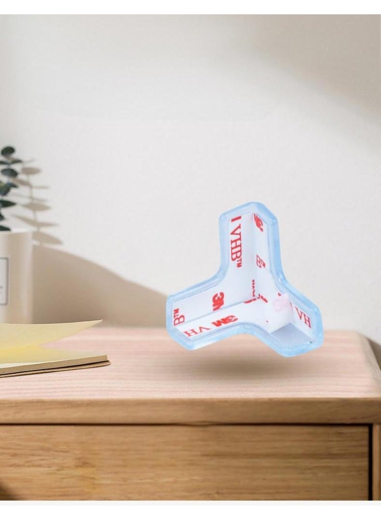 8 Pack T-Shaped Corner Guards, Baby Safety Corner Protectors with 3M Adhesive, 33×33×33mm Thickened Soft Silicone Edge Bumpers, Transparent Table Corner Covers for Baby Proofing Furniture - Image 3