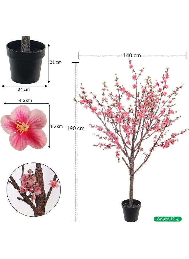 YATAI Decor Fake Cherry Blossom Sakura Flower Artificial Tree in Plastic Pot for Home Garden Office Decoration Artificial Plants Fake Tree Fake Plants - pzsku/Z552B0227370E253D69C2Z/45/_/1729834071/6a15dc5d-57aa-4c41-a405-8c63adf298b2