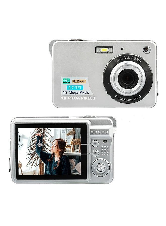 Generic Portable 720P Digital Camera Video Camcorder 18MP Photo 8X Zoom Anti-shake 2.7 Inch Large TFT Screen Built-in Lithium Battery with Carry Bag USB Charging Cable for Kids Teens  - Image 1