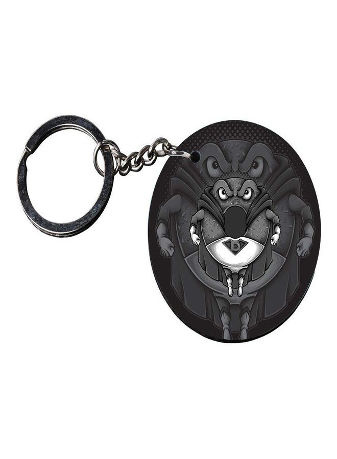 Tinywalk Set of 2 | Circle Shape Printed Wooden Keychains D Man | Circle Shape keyrings | Circle Shape Keychains| Printed keyrings - Image 3