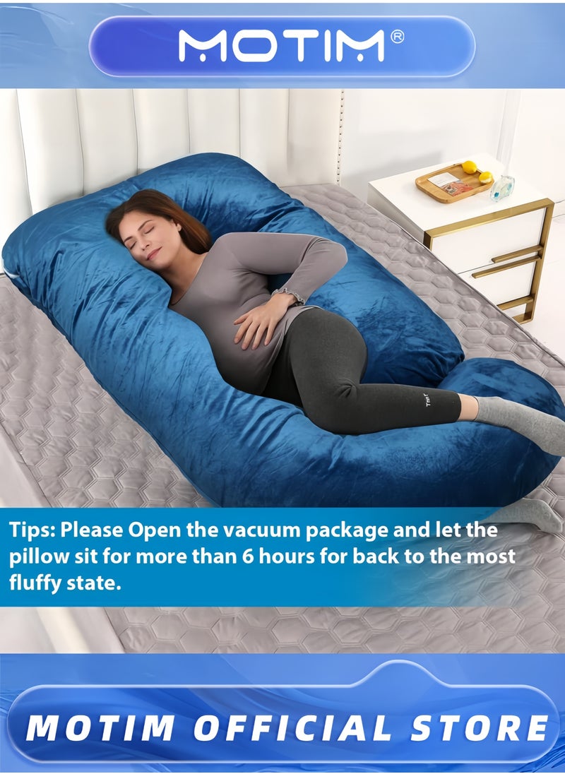 Pregnancy Pillow Full Body U-Shaped Pillow Maternity Support for Pregnant Women Nursing Side Sleeping with Washable Velvet Cover (80x120x180cm) - pzsku/Z552B17158C581B5EEBE1Z/45/_/1732515329/21aa8c05-ba17-4c12-a42e-198d7e0a94c0