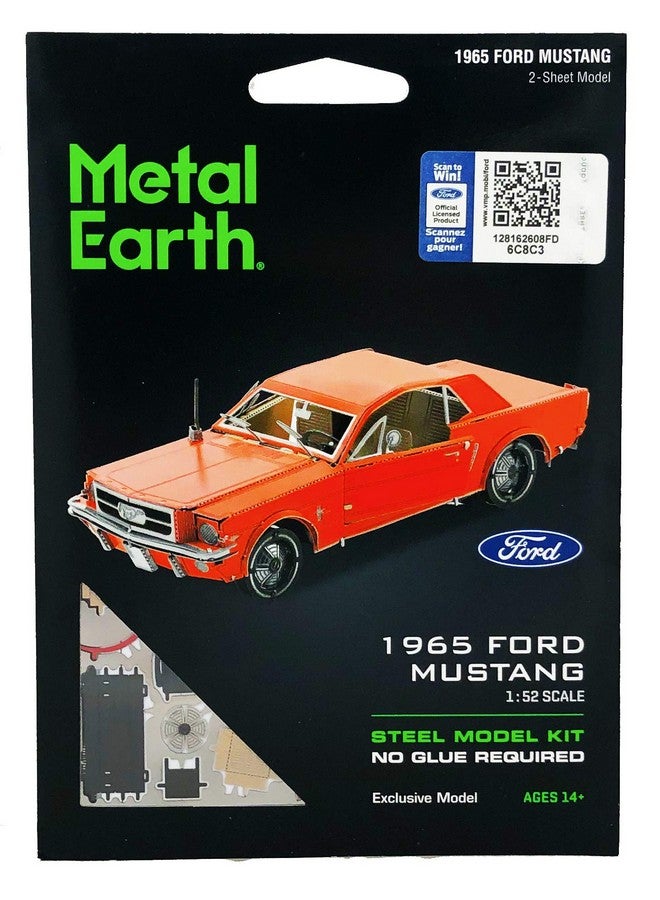 Fascinations Metal Earth 1965 Ford Mustang Red 3D Metal Model Kit  - Image 2
