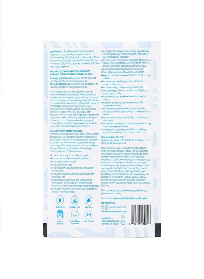 أركتيك فوكس ARCTIC FOX Bleach Please, White Powder Bleach individual Sachet 28g (1oz) للتعديلات أو التفتيح أو الاستخدامات الصغيرة مثل قطع النقود. - Image 2