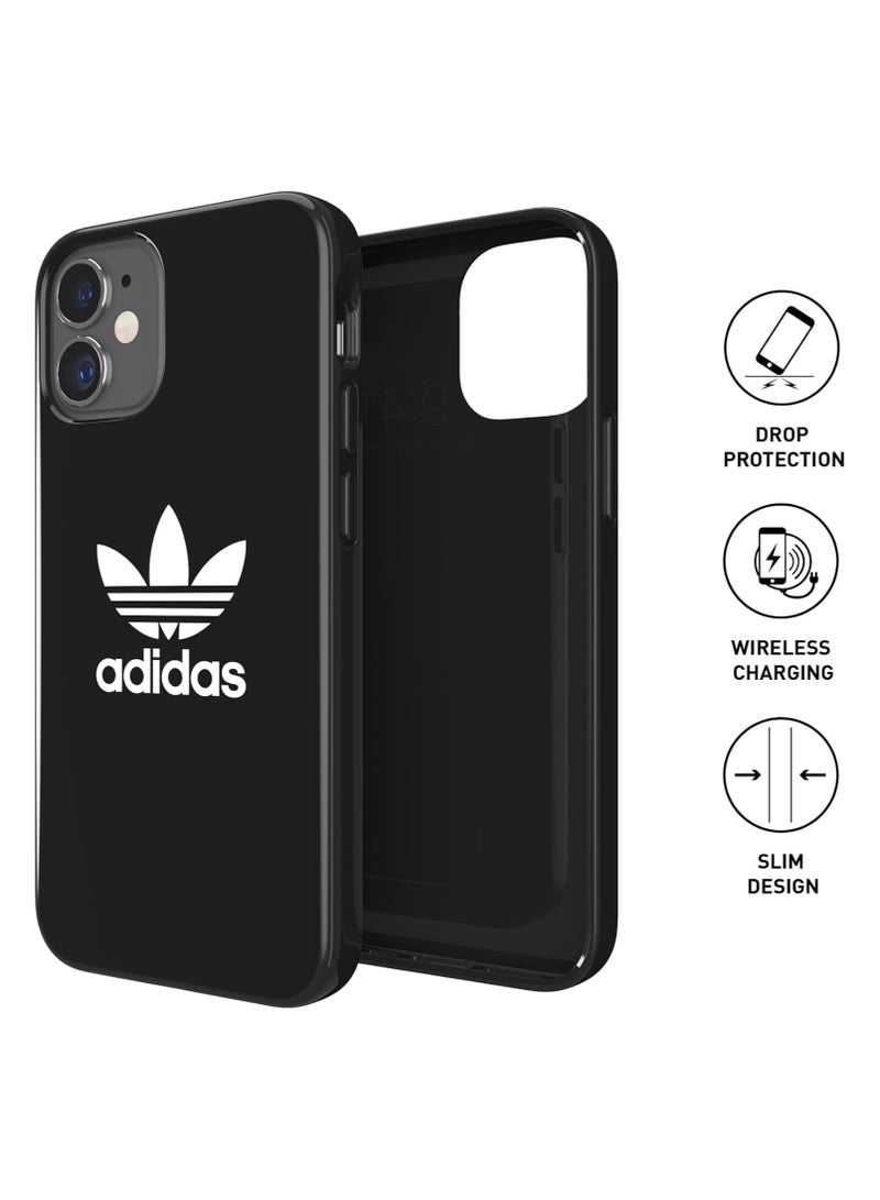 اديداس غطاء حماية بتصميم جديد مزين بشعار تريفويل لهاتف آيفون 2020 مقاس 5.4 بوصات أسود/أبيض - Image 2