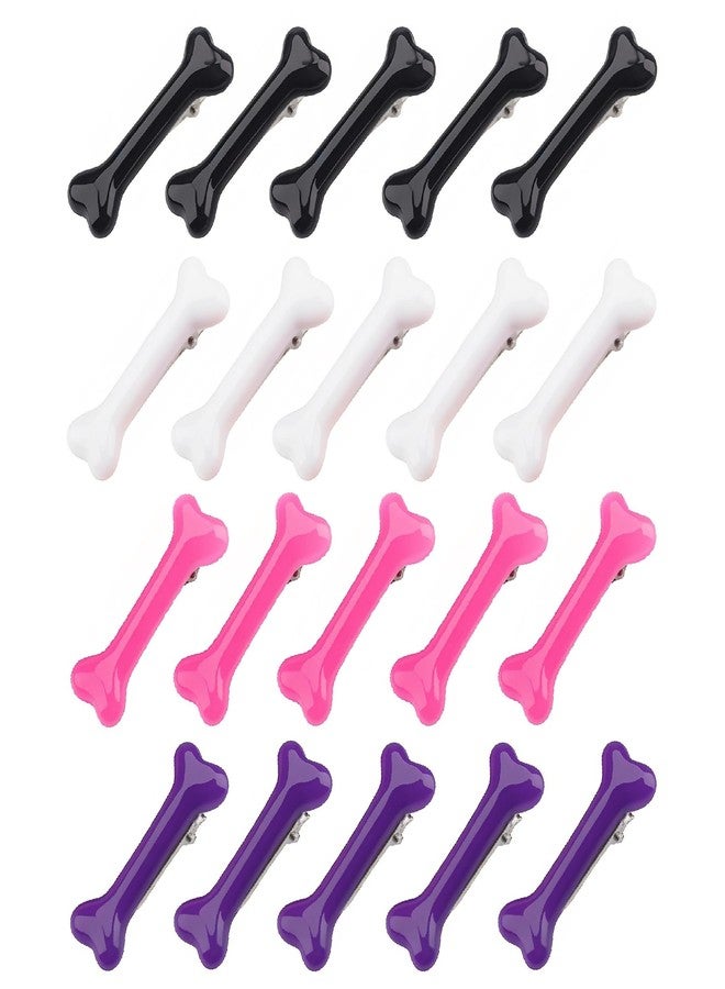 Kexinglu 20Pack Bone Style Hair Clips, Color Mixing Hairpins for Goth Halloween Cosplay Hair Accessories - Image 1