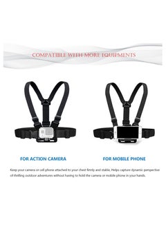 KASTWAVE Camera Chest Mount Strap Harness Fit for AKASO DJI Osmo Adjustable Cell Phone with Sports Installation Bracket kit Mobile Bracket Backpack Clip Holder  - Image 2