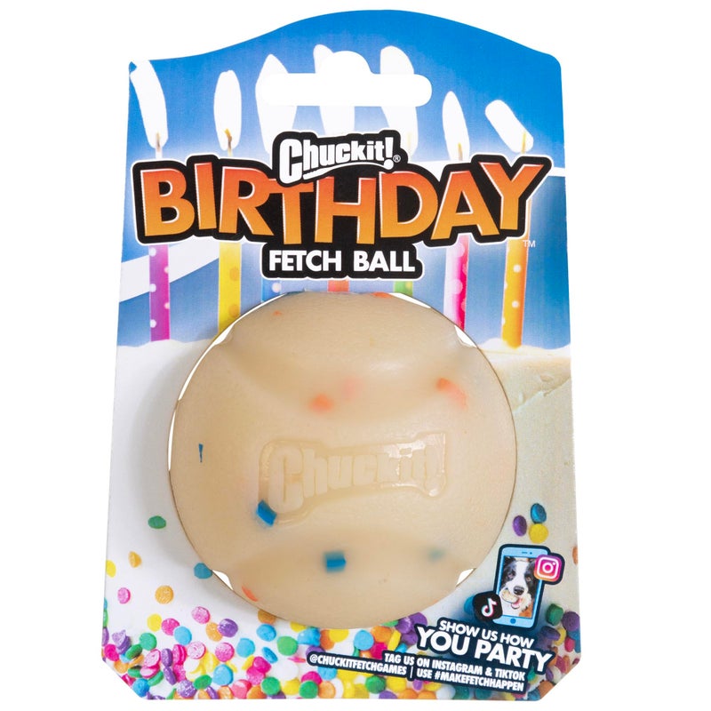 Chuckit Birthday Fetch Ball Medium 25 Inch Diameter for Dogs 2060 lbs Pack of 1 - Image 2