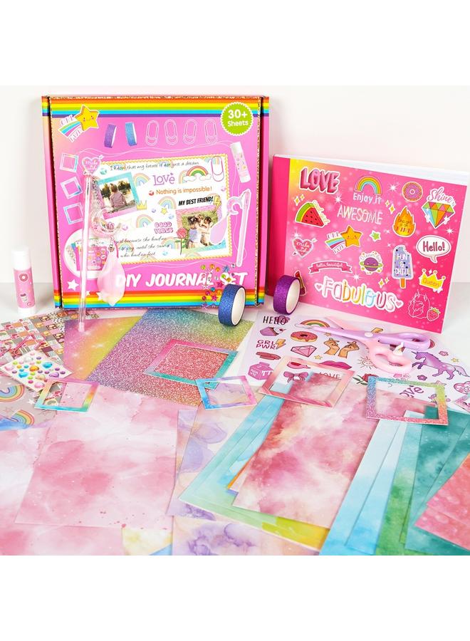 Bluejw Diy Journal Set Pink Girl Birthday Gift Scrapbook Children Diary Suit - Image 2