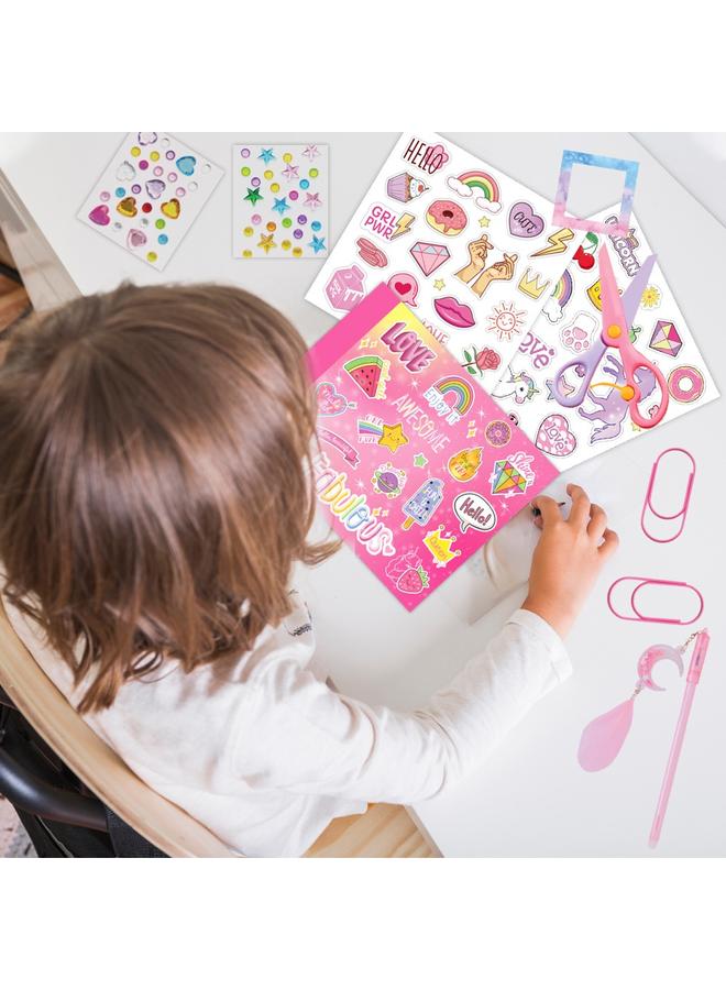 Bluejw Diy Journal Set Pink Girl Birthday Gift Scrapbook Children Diary Suit - Image 5