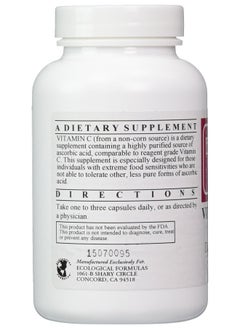 Ecological Formulas Cardiovascular Research Vitamin C-1000 capsules, 120 Count  - Image 2