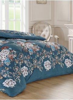 Moon 4Piece Single Size 160X210Cm Comforter Set Medium Filling Bedding Set For All Season Includes 1Comforter 1Bedsheet 1Pillow Shams And 1Cushion Cases  - Image 3