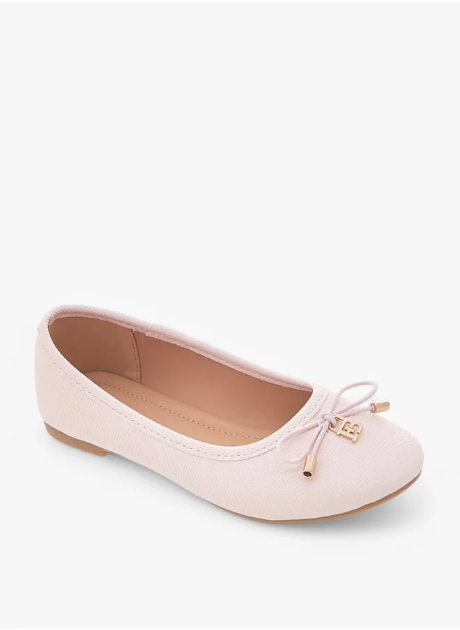 Flora Bella By Shoexpress Girls Bow Accent Ballerina Shoes