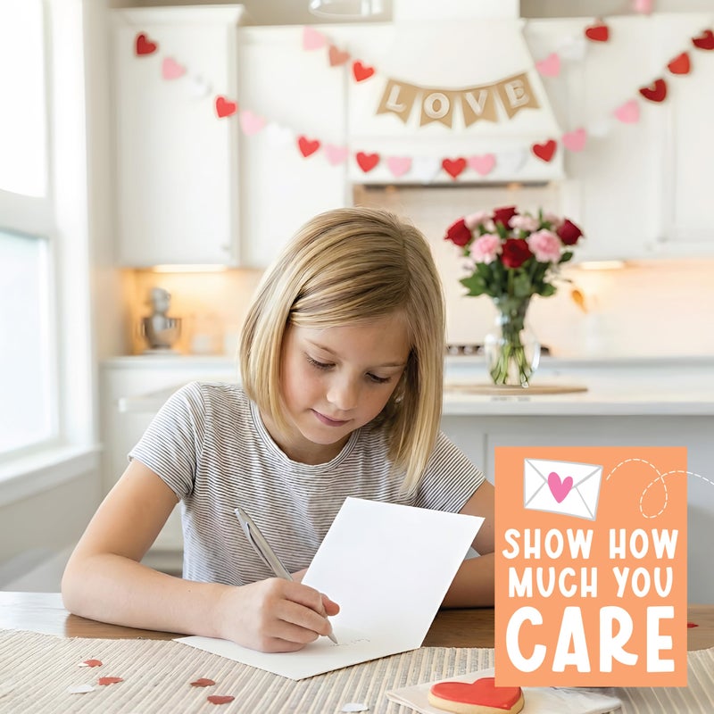 Hadley Designs Blank Valentines Day Cards for Her - Happy Valentines Cards for Him, Valentine Greeting Card with Envelope, Happy Valentine Card for Kids Classroom, Friends, Family, Wife, Girlfriend, Fiance, Mom - Image 5