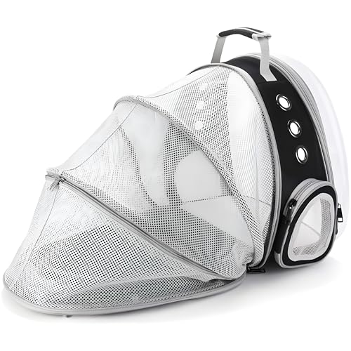 Whitecloud Transforming Homes Ultimate Ventilated Expendable Cat Backpack Carrier Secure and Portable Pet Travel Bag with Breathable Design for Outdoor Adventures AT-59 - Image 5