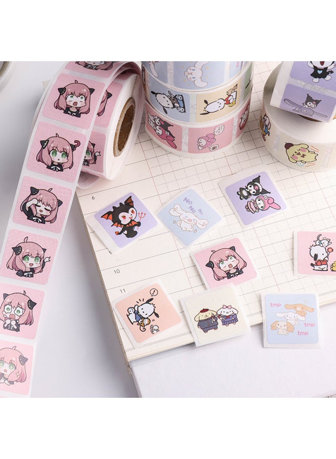 Liyuan Stickers Children's Women's Cute Sanrio Seal Stickers Student Goo Card Hand Account Material Roll Stickers Reward For Teachers - Image 2