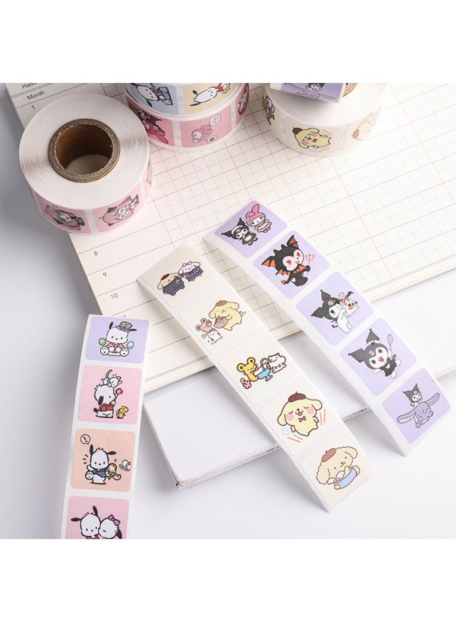 Liyuan Stickers Children's Women's Cute Sanrio Seal Stickers Student Goo Card Hand Account Material Roll Stickers Reward For Teachers - Image 3