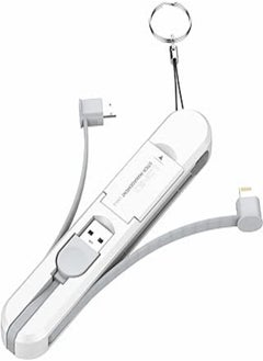 LDNIO Ldnio LC130 3 In 1 Fast Charging Cable Storage Box, Type-C Connector And 3.8A Current - White 