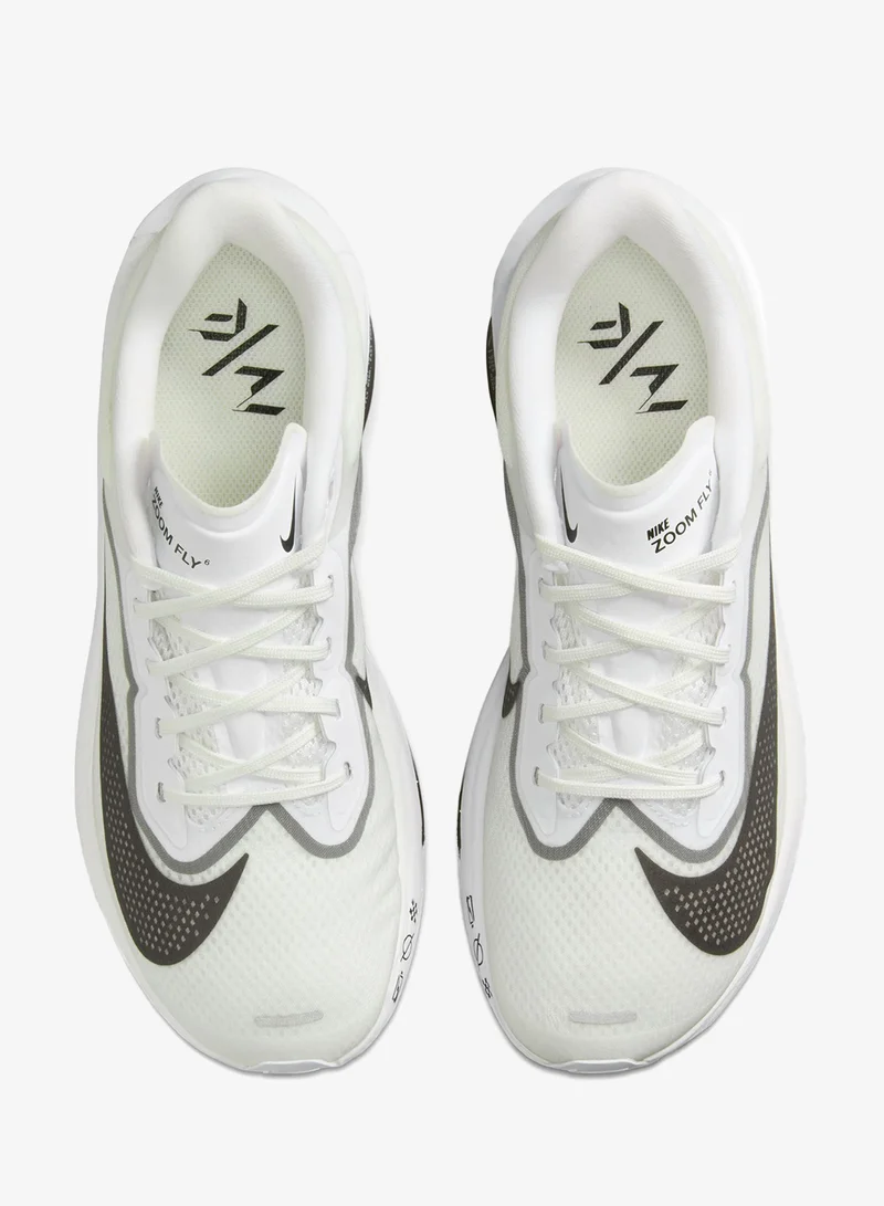 Nike WHITE/BLACK-SMOKE GREY-MTLC SILVER Zoom Fly 6 for Women | Best Price UAE