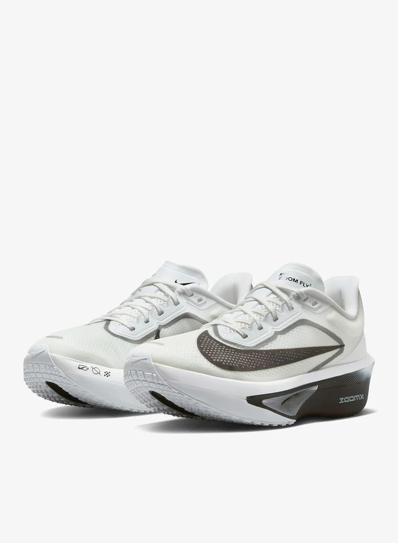 Nike WHITE/BLACK-SMOKE GREY-MTLC SILVER Zoom Fly 6 for Women | Best Price UAE