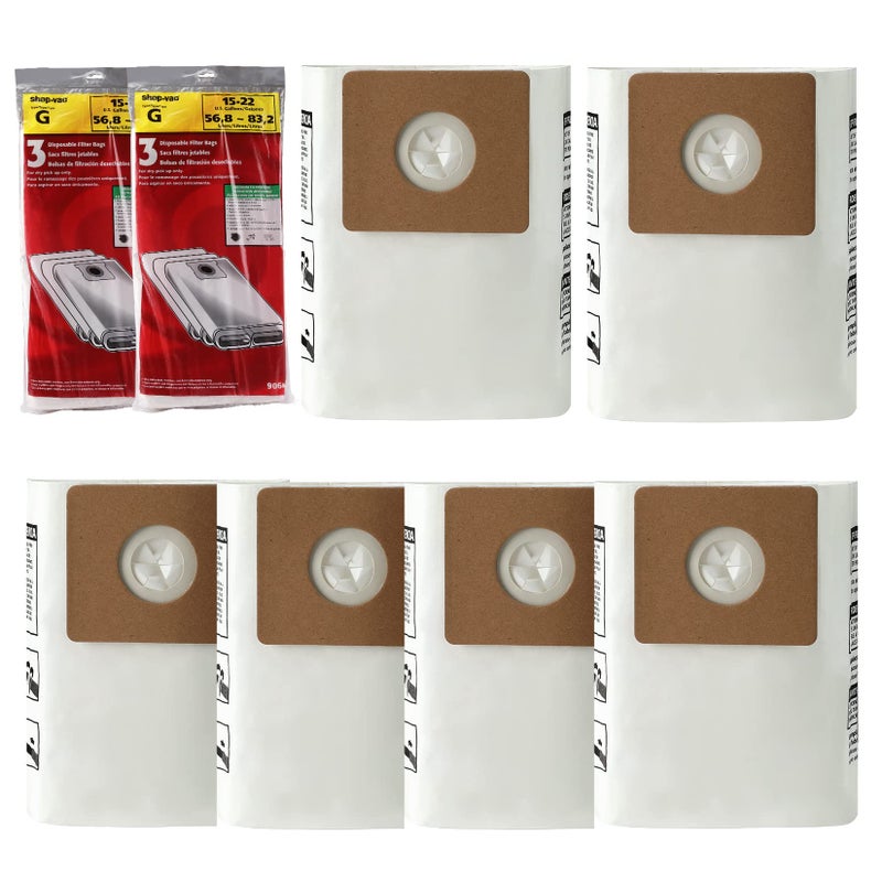 ShopVac 90663 15 To 22 Gallon Disposable Filter Bags 6 Pack
