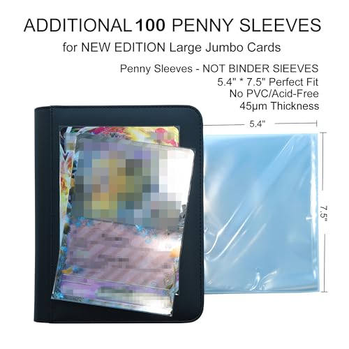 Rieton Jumbo Card Binder L – Holds 100 Jumbo Cards Size L, Side-Loading Album for Oversized Cards (5.4″ × 7.4″) - Image 3