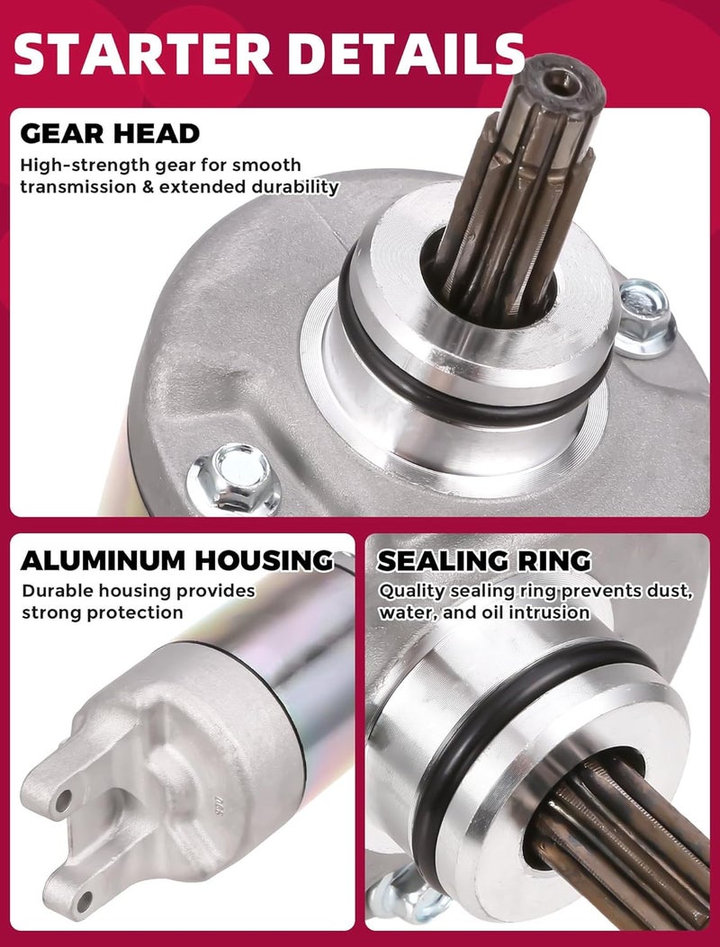 OLIFANT Starter Motor for Honda FourTrax 300 TRX300 TRX300FW ATV 19882000 TRX250 1987 ATC250 SX ATC 250 ES Big Red 246cc 31200HC4023 31200HC4033 SM13213 1280004400 OLIFANT - Image 5