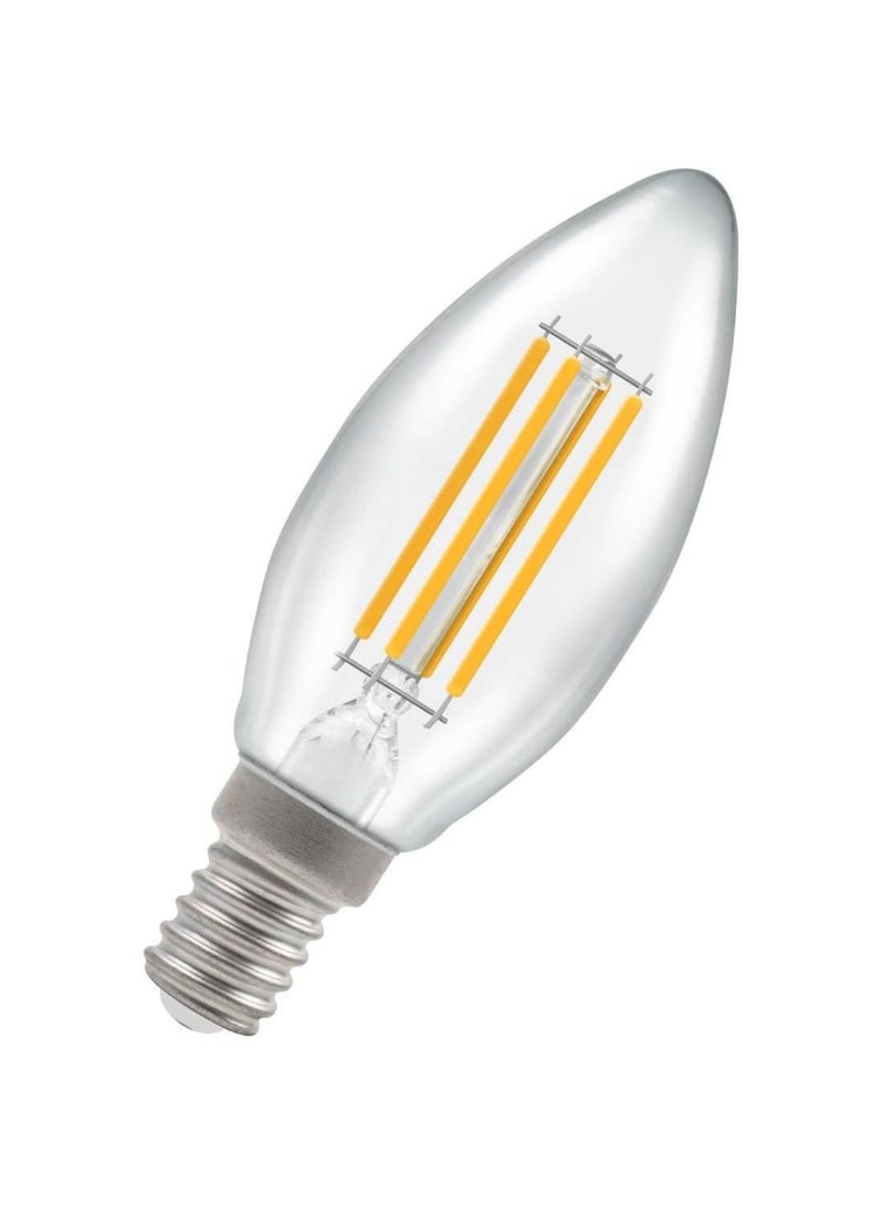 E14 LED Filament Bulb for Chandeliers and Crystal Lamps - Warm Lighting - 5 Watt High Brightness (3 Warm Lighting Bulbs) - Image 2