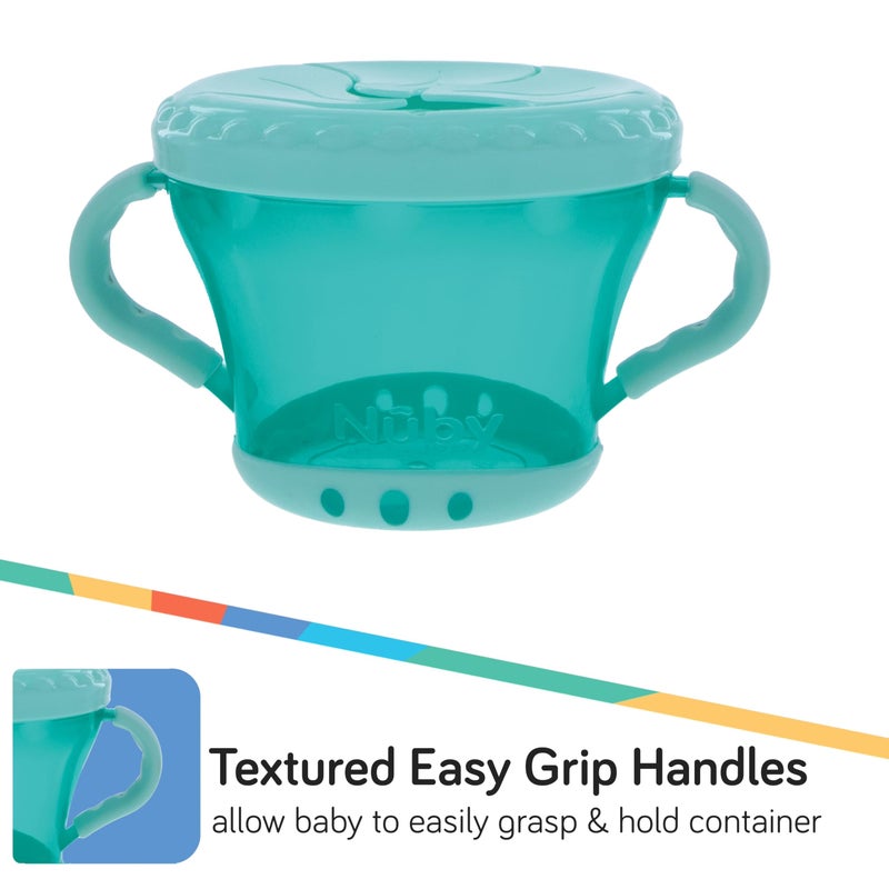 Nuby 2-Pack snack Keepers, Coral and Aqua - Image 4