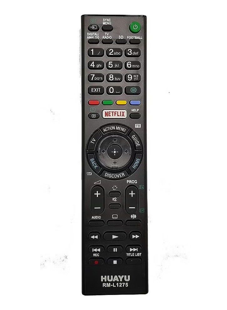 Huayu Smart Replacement Remote Control for SONY TV Portable Size TV Remote Controller Easy to Grab Black Black - Image 1