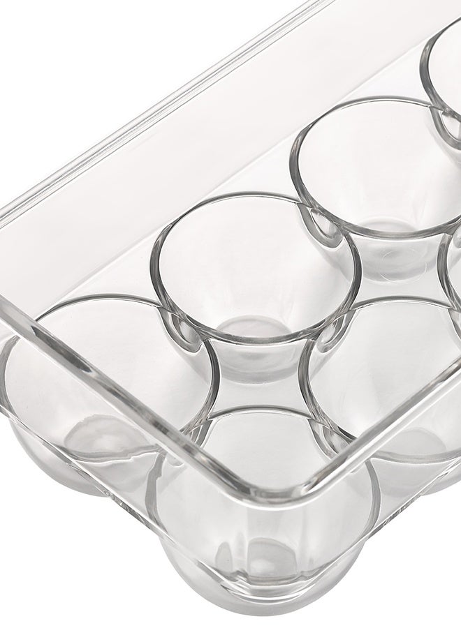 لوازم حامل بيض للثلاجة – علبة تخزين بلاستيك شفاف مع غطاء، سعة 14 بيضة – تصميم قابل للتكديس وخالٍ من المواد الحافظة – لتوفير المساحة وتنظيم الثلاجة والمطبخ الصغير - Image 5