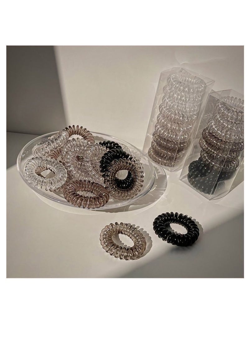 جيكومو مجموعة 18 قطعة من شرائط الشعر الحلزونية متعددة الألوان : شرائط الشعر المتدرجة والأسلوب سلك الهاتف المقاومة للماء، إكسسوارات شعر يومية للسيدات والفتيات - Image 1